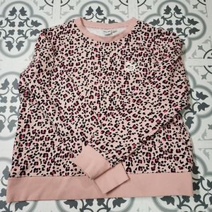 Puma cheetah pink crew neck sweatshirt